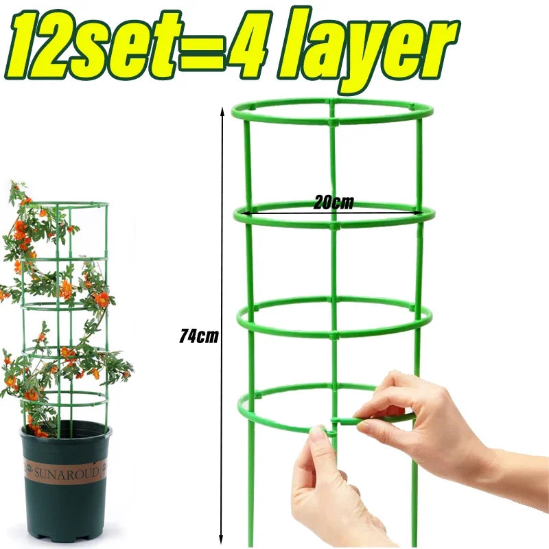 Greenhouse Arrangement Semicircle Fixed Rod Green Plant Support Pile Frame Indoor Flower Plants Vine Climbing Bracket Hock Pen