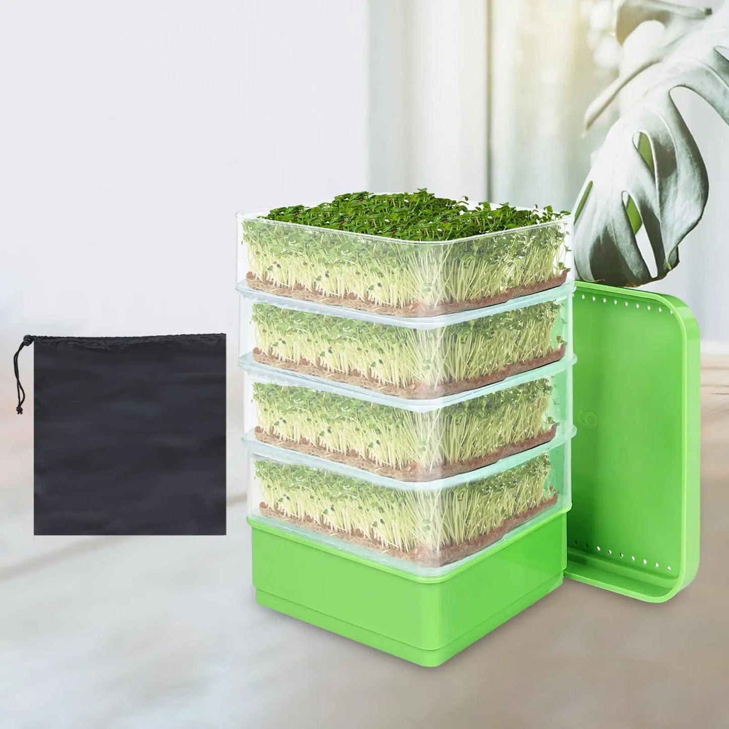 Seed Sprouting Kits Versatile Sprouts Grower Indoor Gardening Plant Germination Trays for Broccoli Alfalfa Seeds Wheat