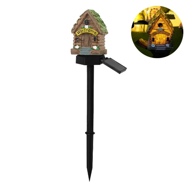 Solar Powered Fairy House Lawn Lamp