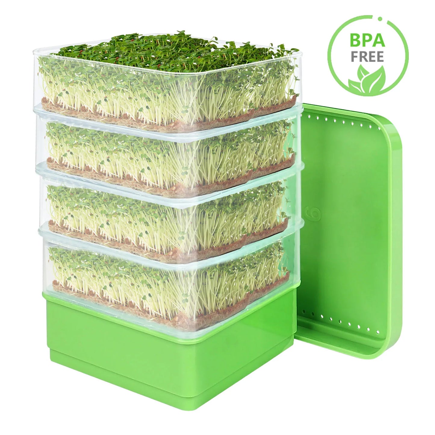 Seed Sprouting Kits Versatile Sprouts Grower Indoor Gardening Plant Germination Trays for Broccoli Alfalfa Seeds Wheat