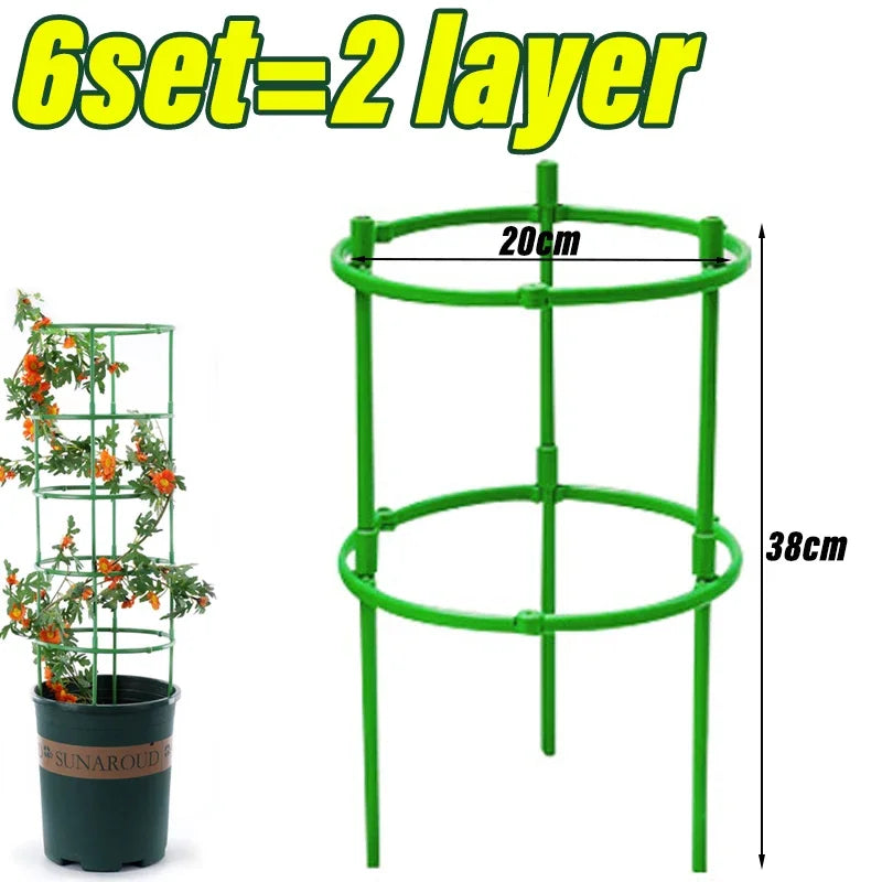 Greenhouse Arrangement Semicircle Fixed Rod Green Plant Support Pile Frame Indoor Flower Plants Vine Climbing Bracket Hock Pen