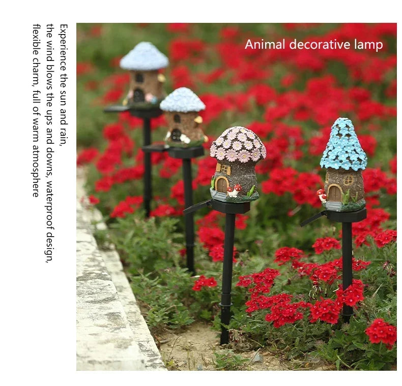 Solar Powered Fairy House Lawn Lamp