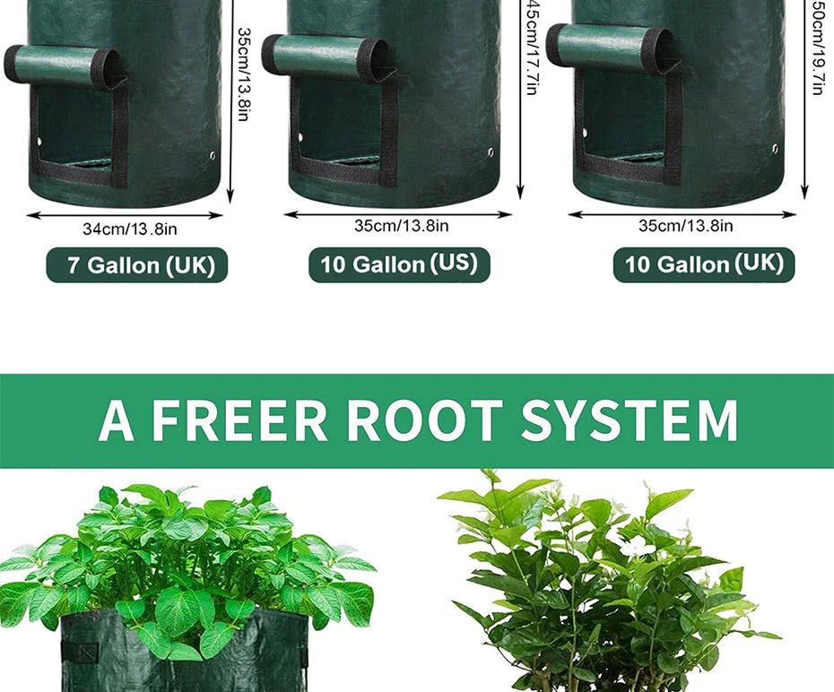 Garden Grow Bags - 3,5,7, &10 Gallon