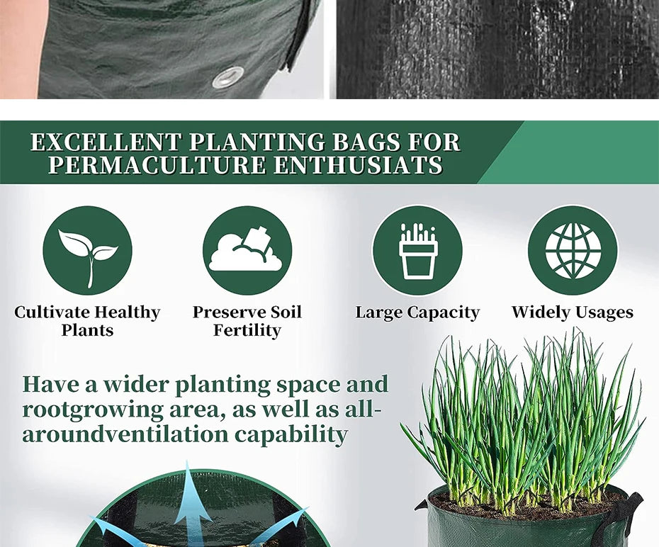 Garden Grow Bags - 3,5,7, &10 Gallon