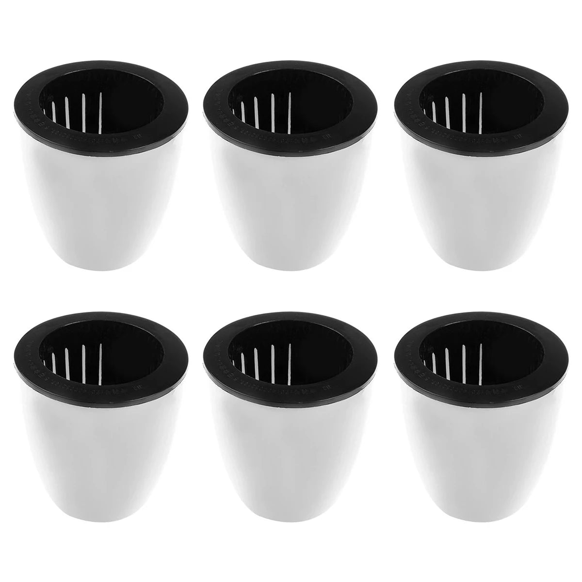 6Pcs Self Watering Pots With Cotton Rope for Indoor Plants 4.7 Inch Self Watering Plastic Flower Pot for Garden Decorative