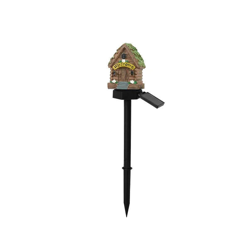 Solar Powered Fairy House Lawn Lamp