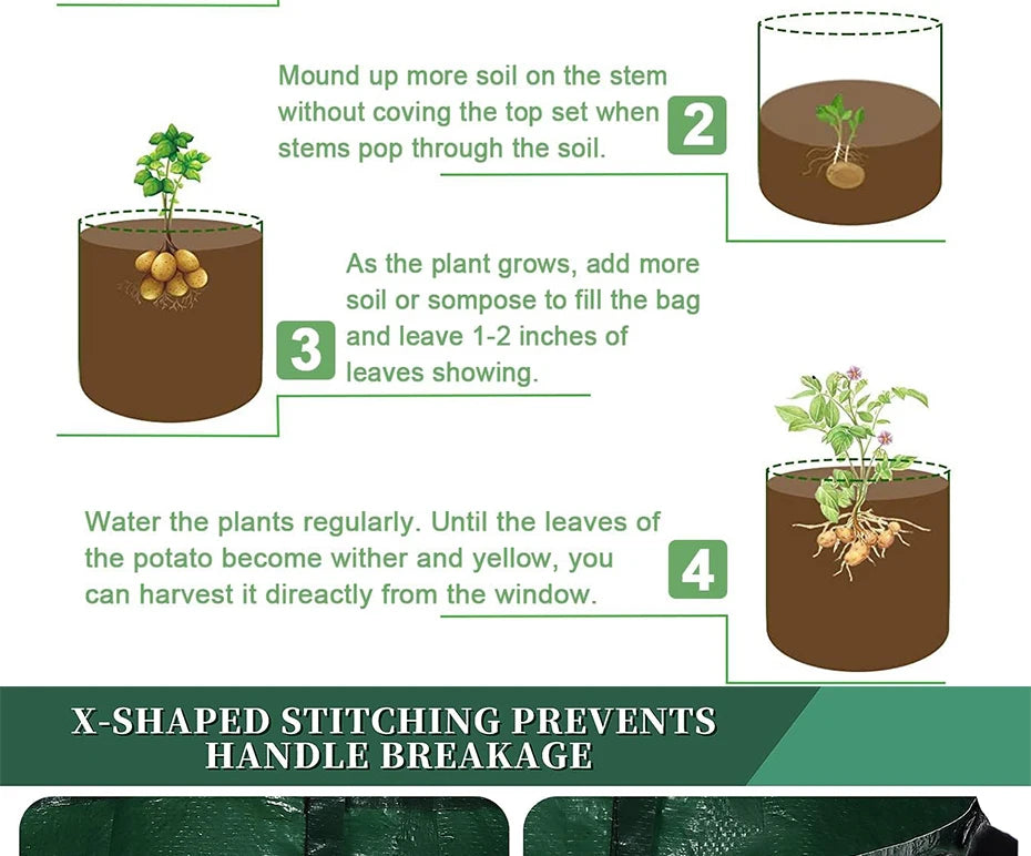 Garden Grow Bags - 3,5,7, &10 Gallon