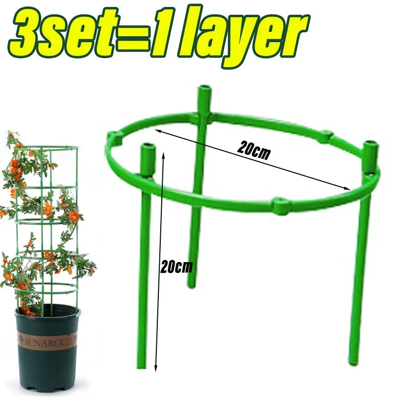 Greenhouse Arrangement Semicircle Fixed Rod Green Plant Support Pile Frame Indoor Flower Plants Vine Climbing Bracket Hock Pen