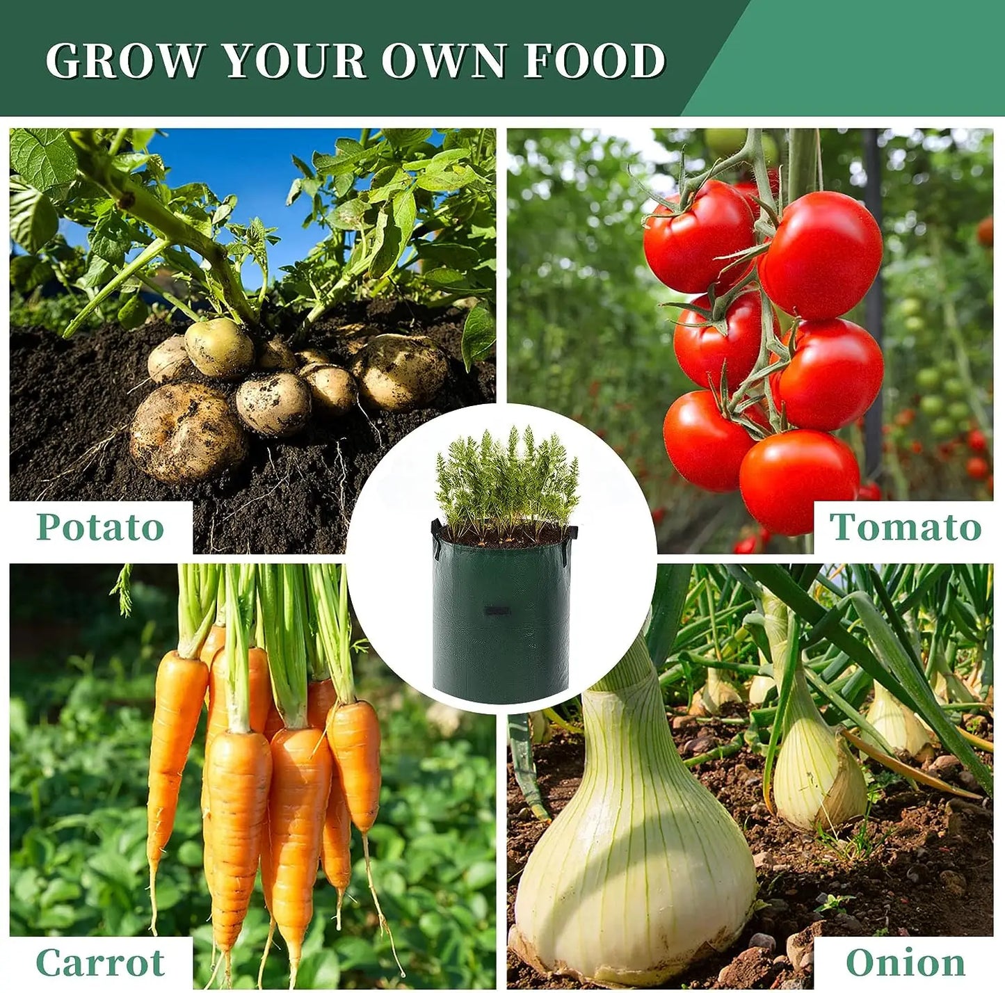 Garden Grow Bags - 3,5,7, &10 Gallon