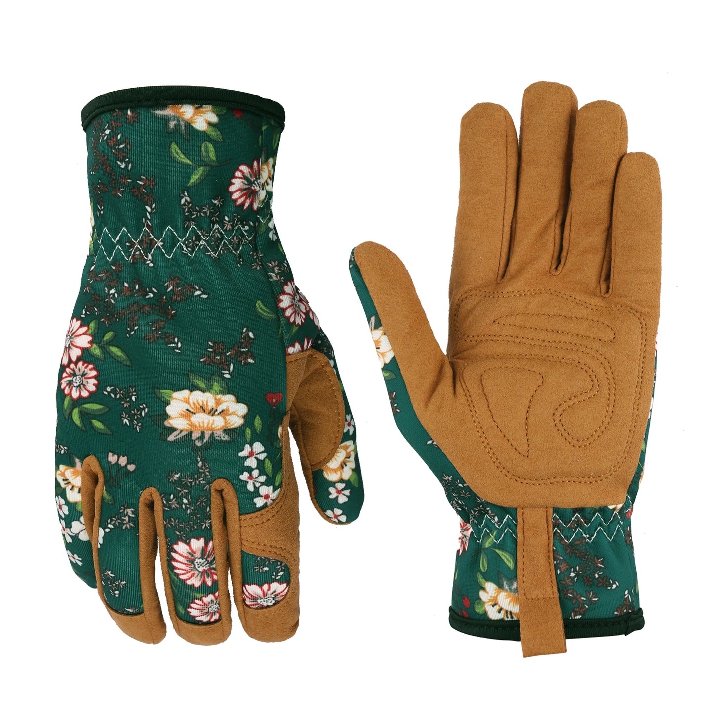 Flower Power - Breathable leather Garden Gloves with Grips