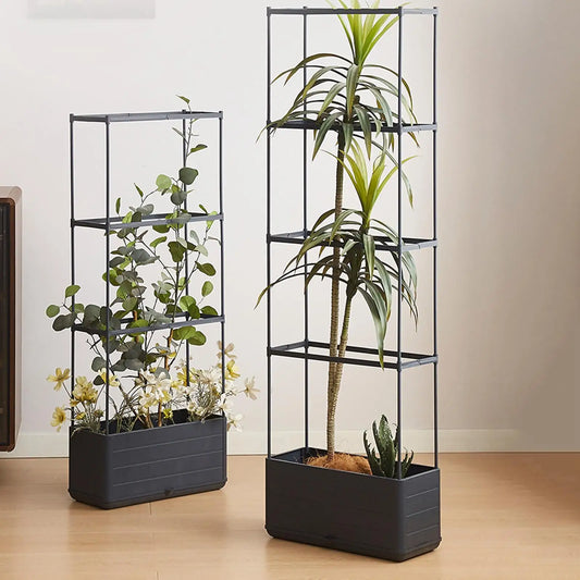 Vertical Gardening Planter Box with Climbing Trellis