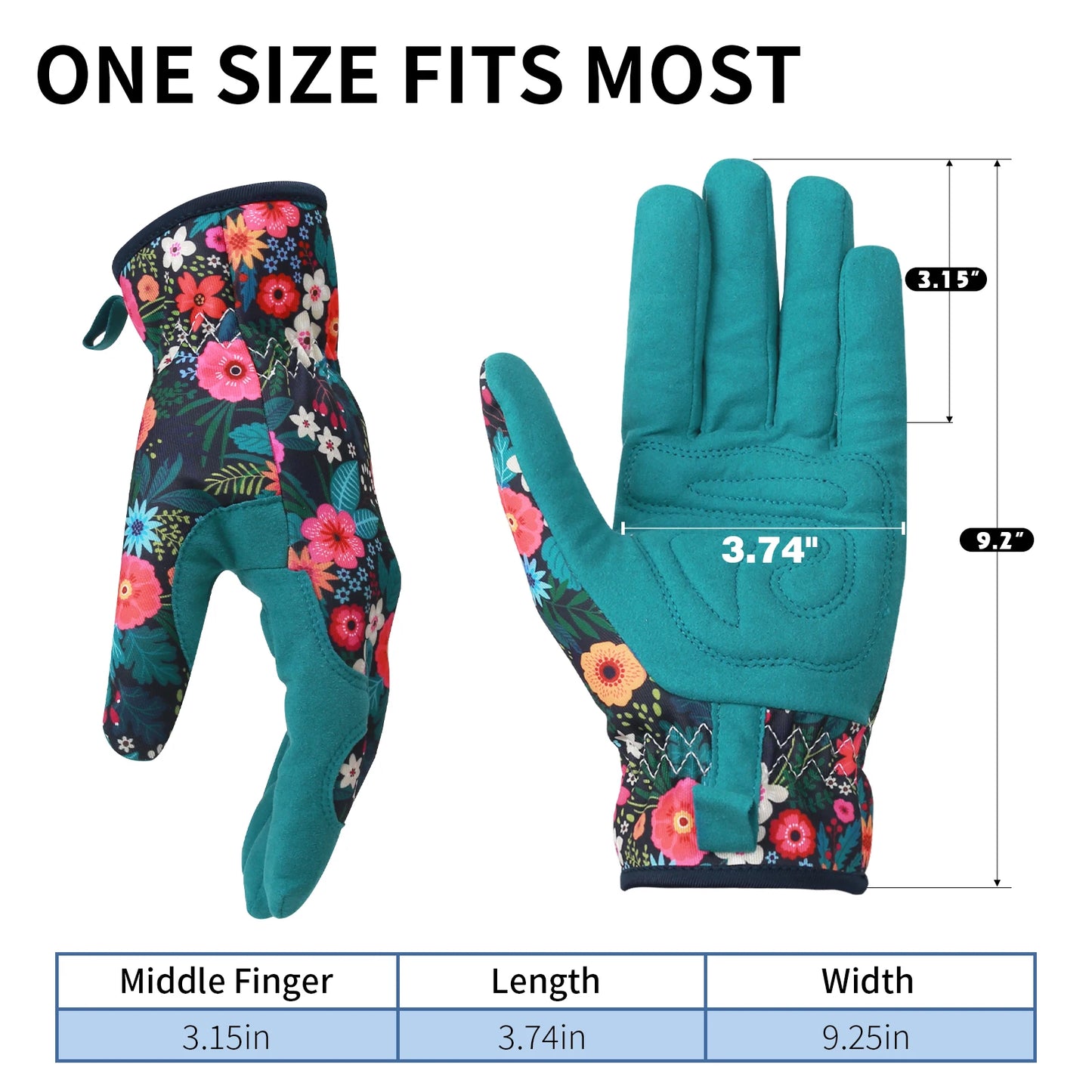 Flower Power - Breathable leather Garden Gloves with Grips