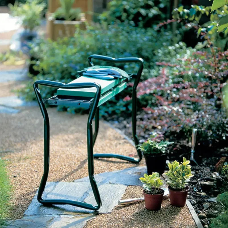 Garden Kneeler Folding Garden Seat with Thicken Widen Soft Kneeling Pad