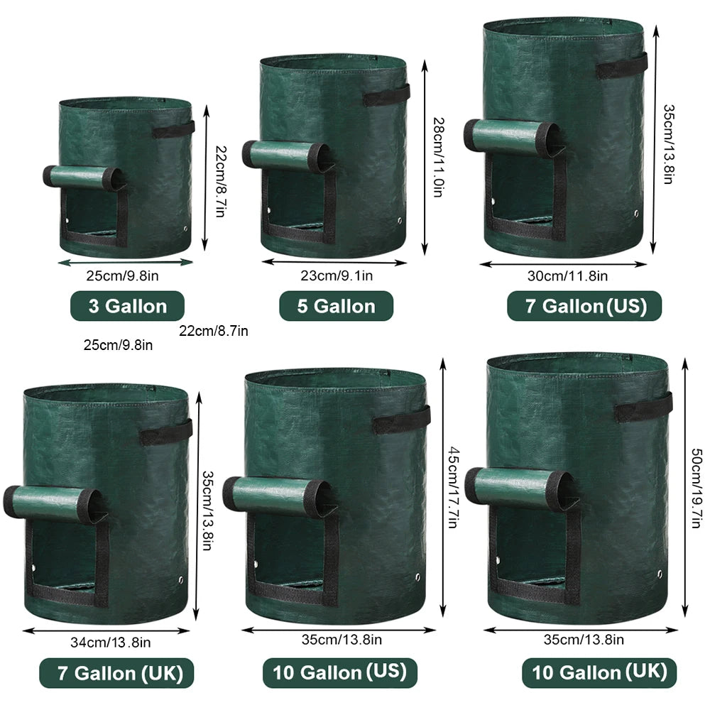 Garden Grow Bags - 3,5,7, &10 Gallon