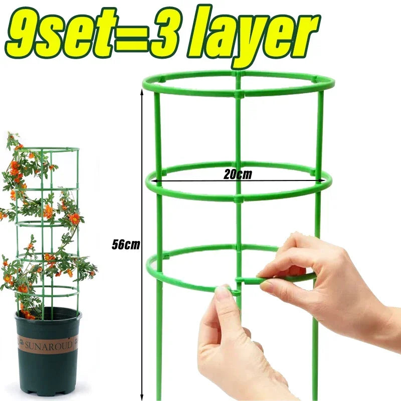 Greenhouse Arrangement Semicircle Fixed Rod Green Plant Support Pile Frame Indoor Flower Plants Vine Climbing Bracket Hock Pen