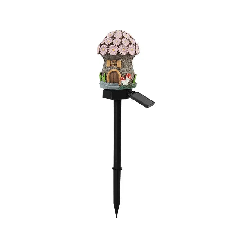 Solar Powered Fairy House Lawn Lamp