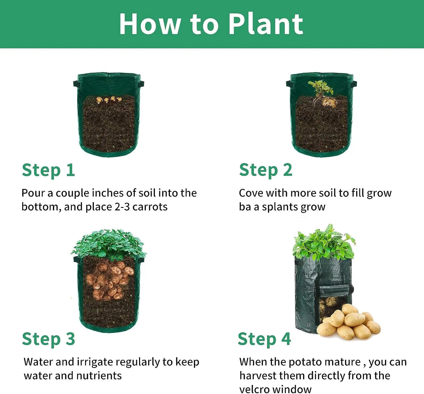 Garden Grow Bags - 3,5,7, &10 Gallon