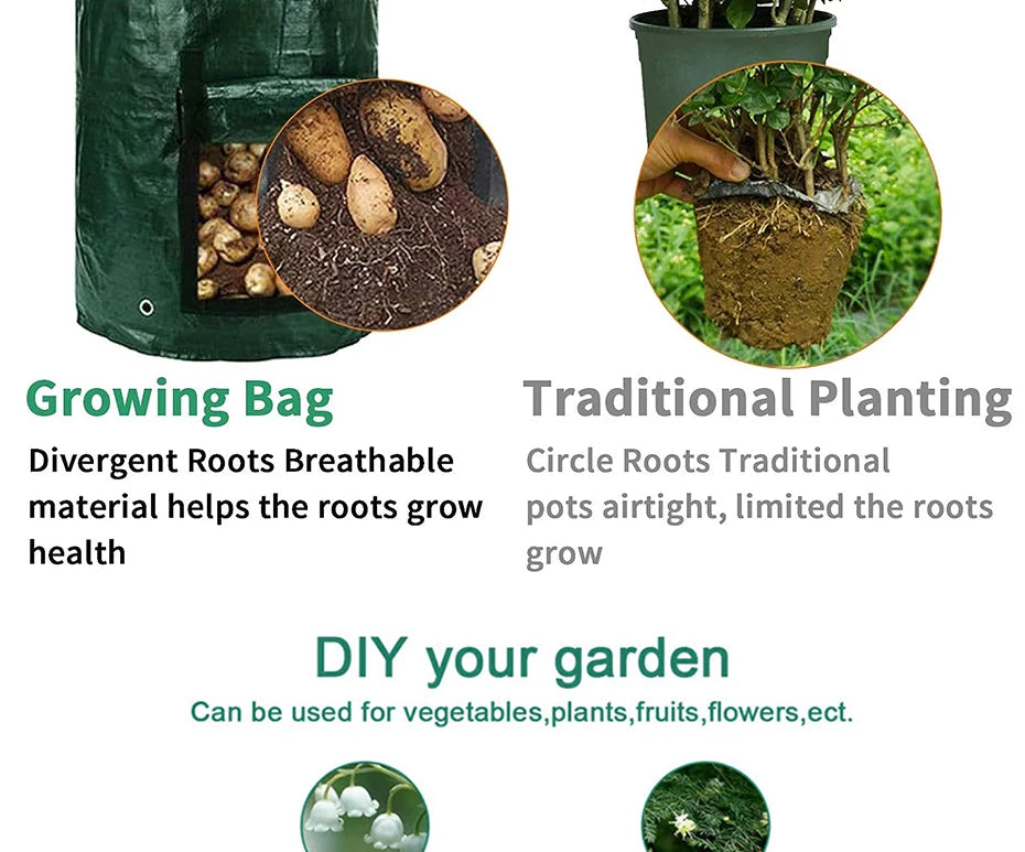 Garden Grow Bags - 3,5,7, &10 Gallon