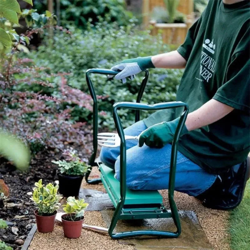 Garden Kneeler Folding Garden Seat with Thicken Widen Soft Kneeling Pad