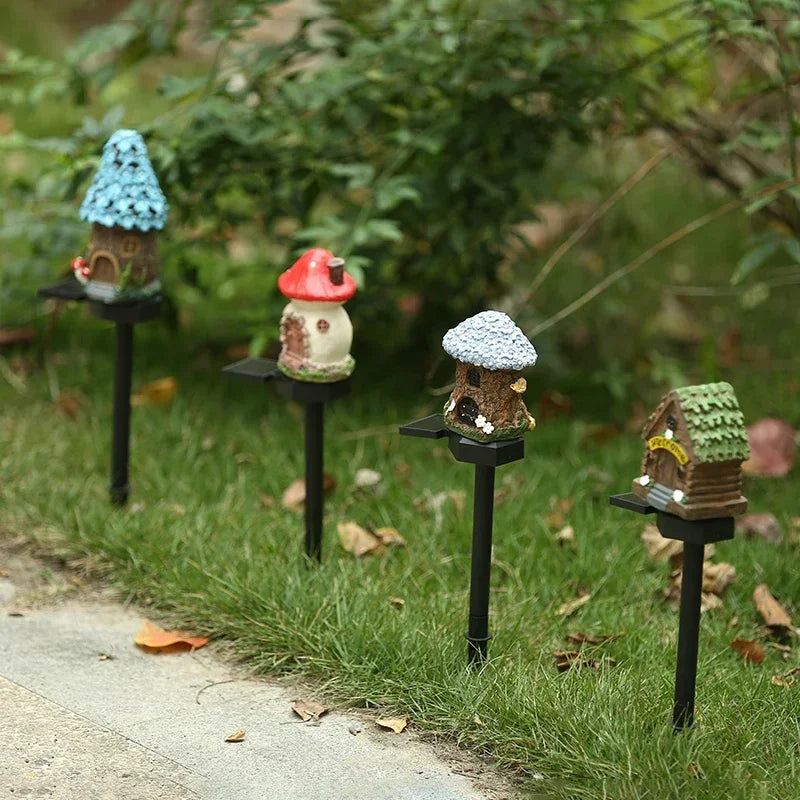 Solar Powered Fairy House Lawn Lamp
