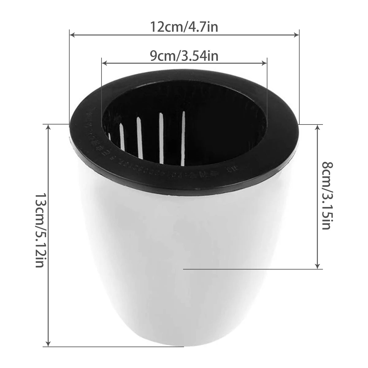 6Pcs Self Watering Pots With Cotton Rope for Indoor Plants 4.7 Inch Self Watering Plastic Flower Pot for Garden Decorative