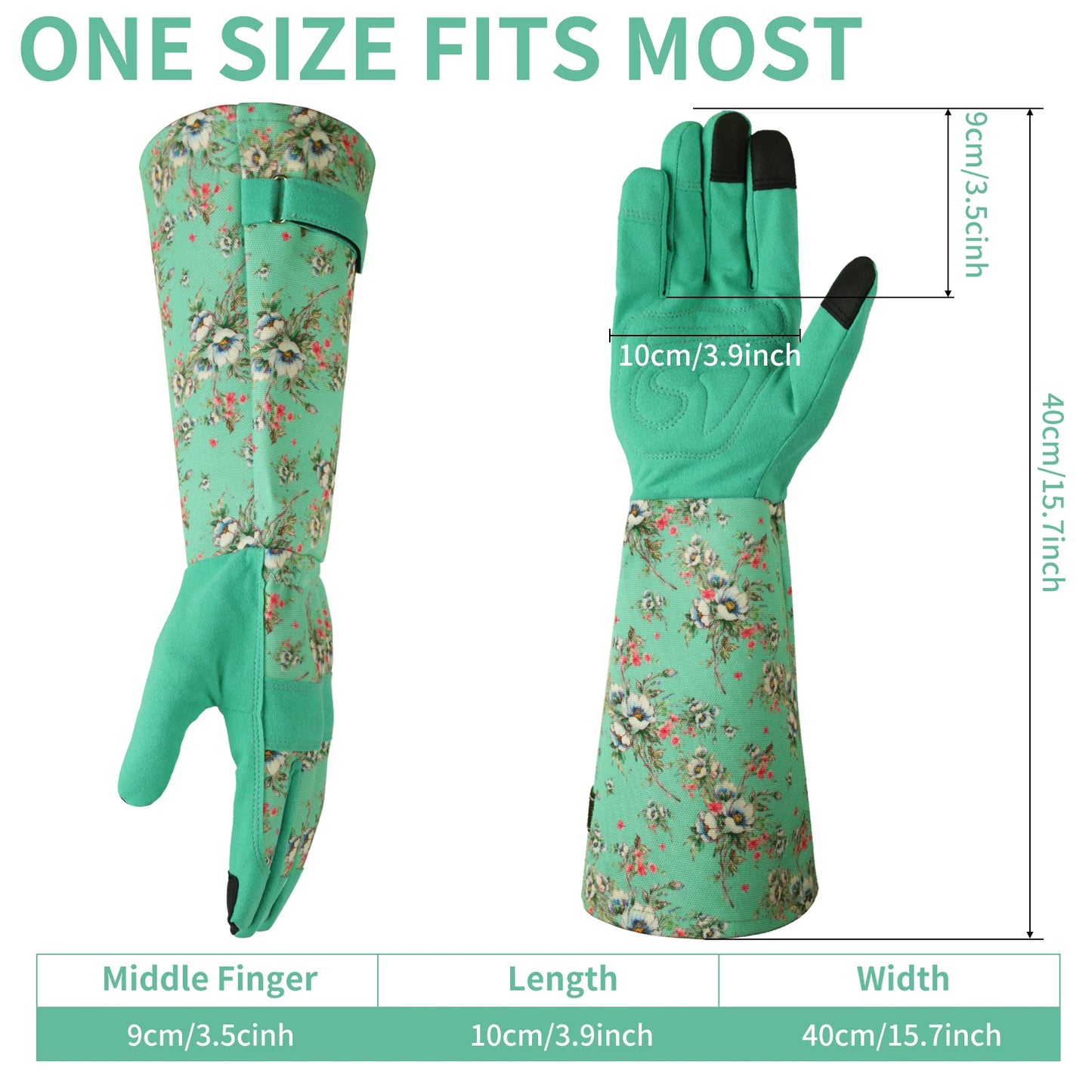 Flower Power - Breathable leather Garden Gloves with Grips