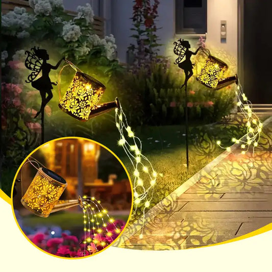 Solar Fairy Watering Can Lights