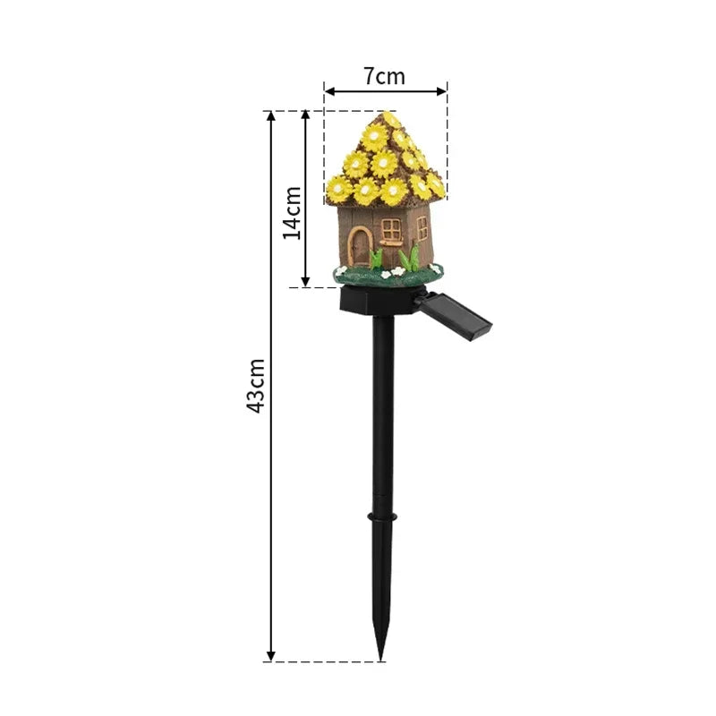 Solar Powered Fairy House Lawn Lamp