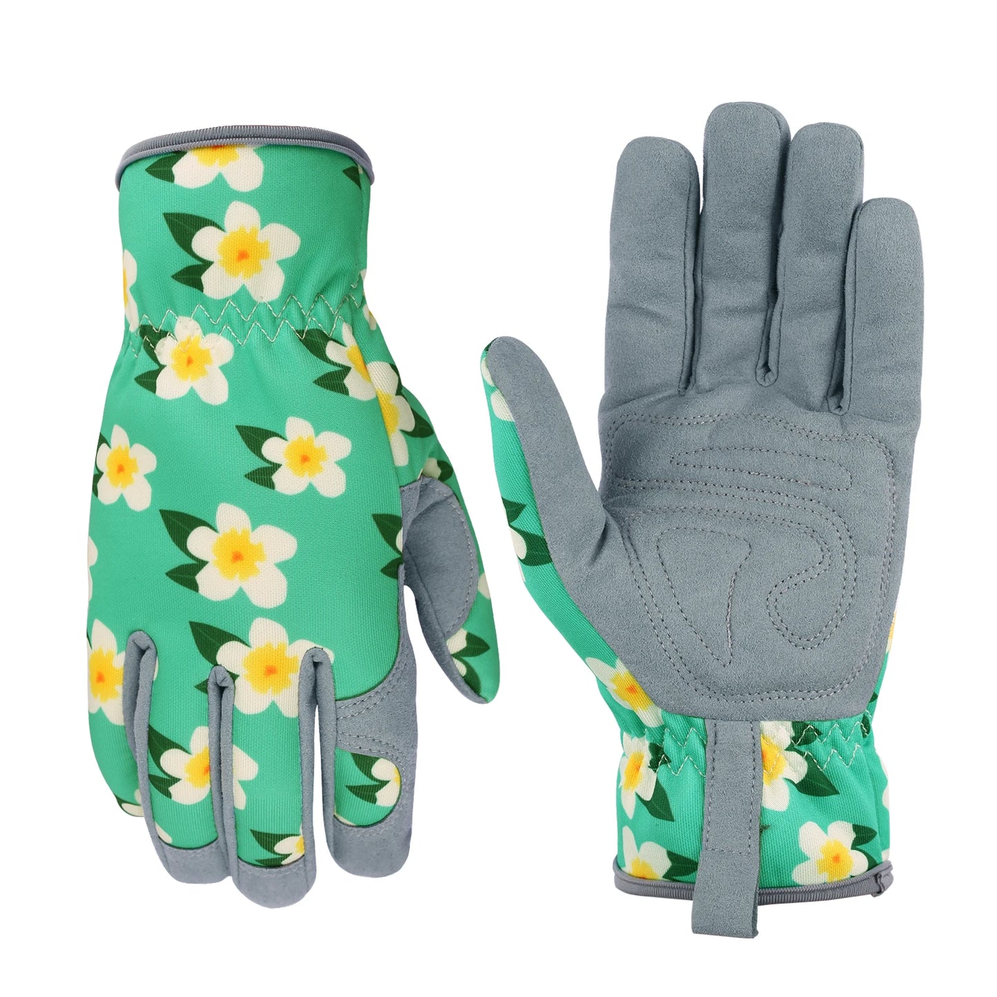 Flower Power - Breathable leather Garden Gloves with Grips