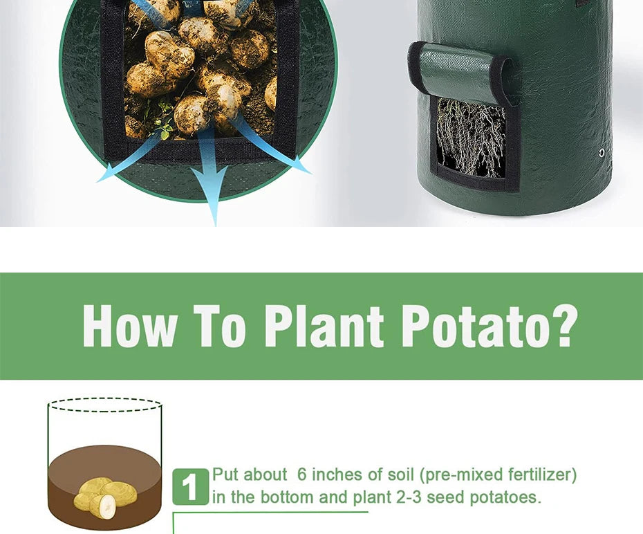 Garden Grow Bags - 3,5,7, &10 Gallon