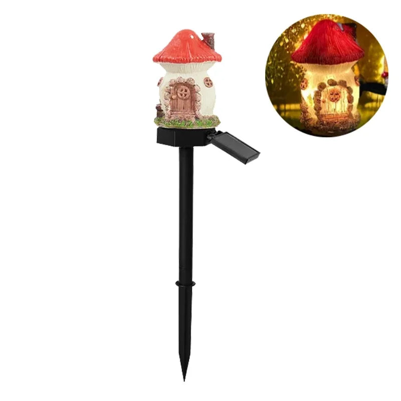 Solar Powered Fairy House Lawn Lamp